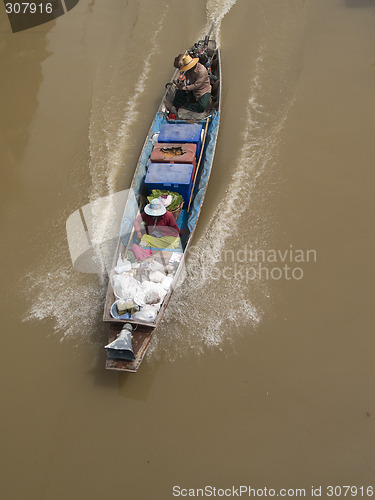 Image of Classic, wooden boat in Thailand