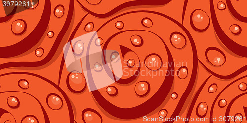 Image of Seamless vector abstraction of spirals and circles. modern art