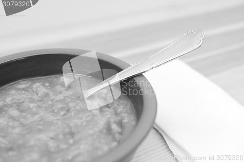 Image of Closeup of hearty vegetable and lentil soup