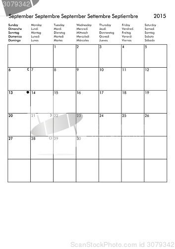 Image of 2015 Calendar - September