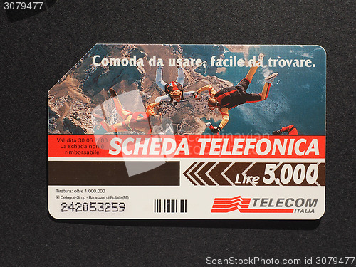 Image of Italian phone card