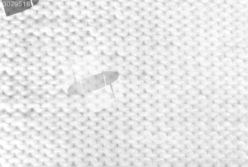 Image of White Knitting Woolen Texture