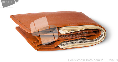 Image of Leather Wallet Full Of Dollars