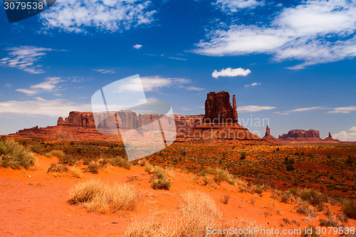 Image of Iconic peaks of rock formations in the Navajo Park of Monument V