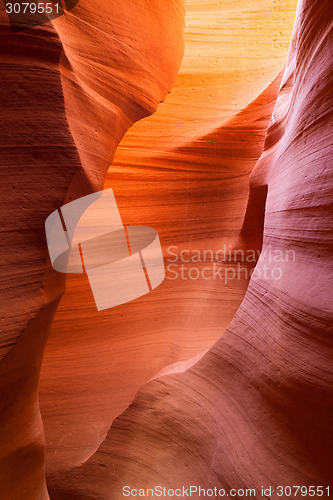 Image of Sandstone waves and colors inside iconic Antelope Canyon