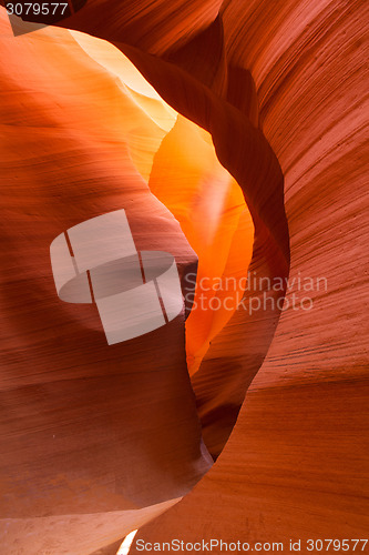 Image of Sandstone waves and colors inside iconic Antelope Canyon