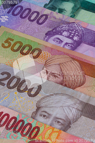 Image of Different Indonesian rupiah on the table