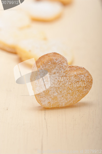 Image of heart shaped shortbread valentine cookies