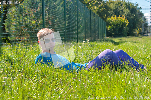 Image of Handsome man in the park