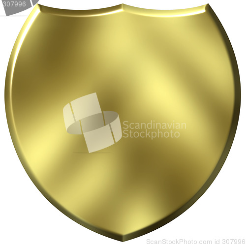 Image of 3D Golden Shield