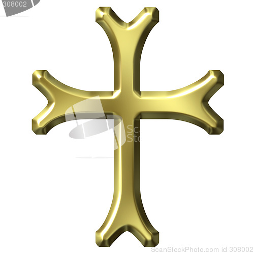 Image of 3D Golden Cross