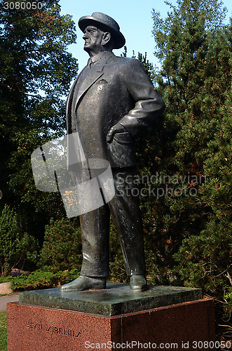 Image of JARVENPAA, FINLAND – SEPTEMBER 04, 2013: Bronze statue of Finn