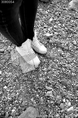 Image of Woman Standing on shore