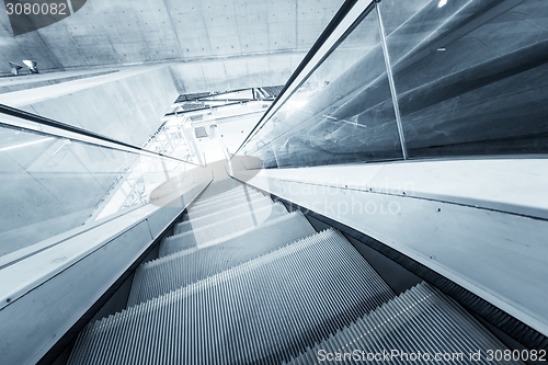 Image of Moving escalator in the business center