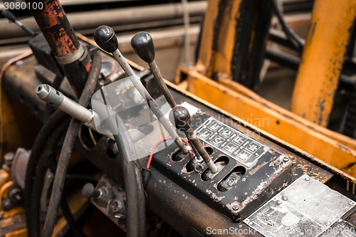 Image of COnstruction machine interior