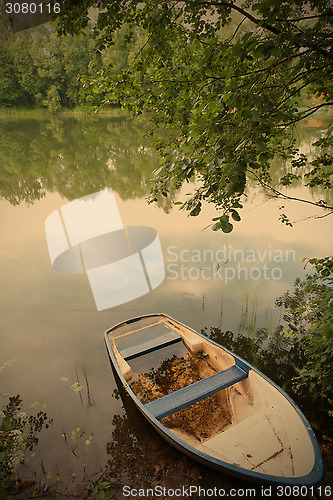 Image of landscape with old boat