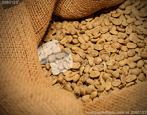 Image of raw coffee beans