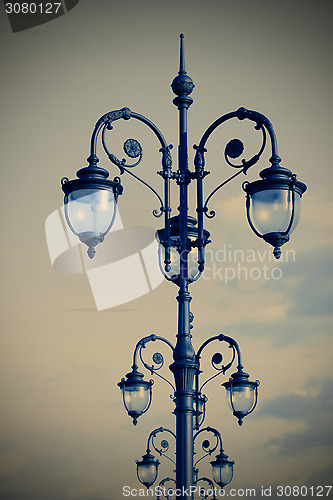 Image of street lamps in the art deco style