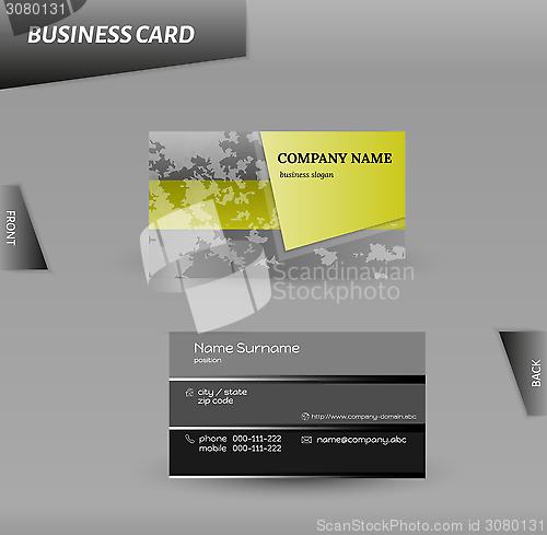 Image of modern design business card vector template