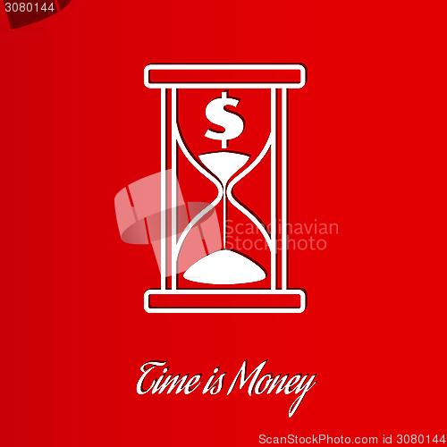 Image of time is money wit sand glass