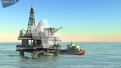Image of Oil rig  platform