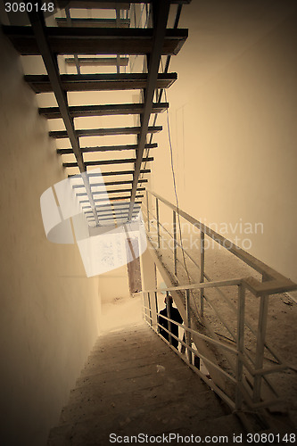 Image of interior with stairway