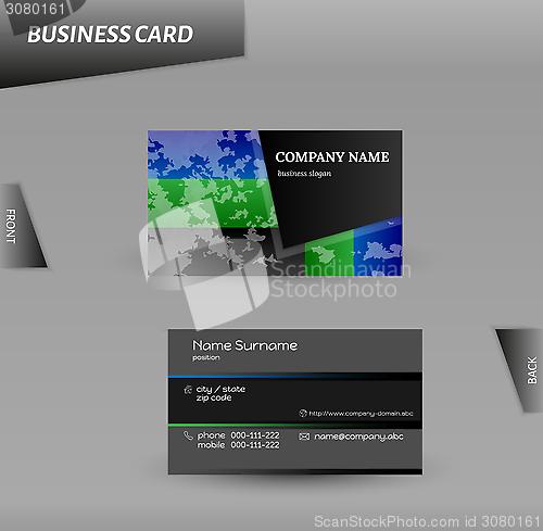 Image of modern design business card vector template