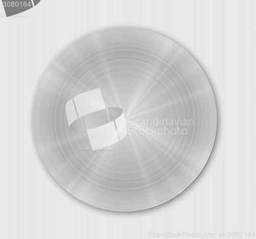 Image of rounded brushed metal plate