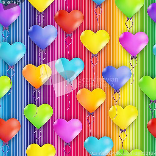 Image of hearts balloons