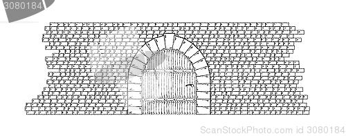 Image of stone wall and door