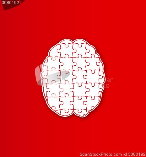 Image of human puzzle brain