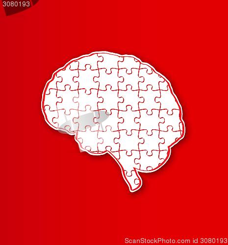 Image of human puzzle brain