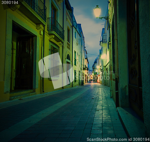 Image of Tossa de Mar, Catalonia, Spain, 18.06.2013, old town street