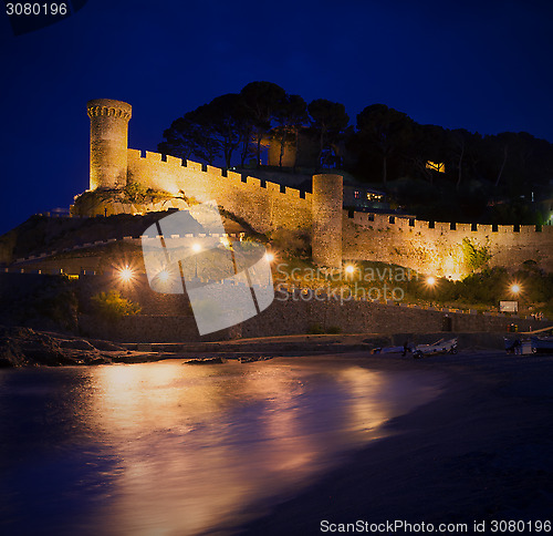 Image of Tossa de Mar, Catalonia, Spain, 18.06.2013, ancient fortress Vil