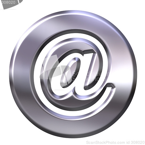 Image of 3D Silver Framed Email Symbol