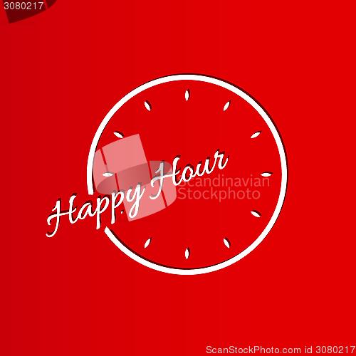 Image of happy hour background with clock