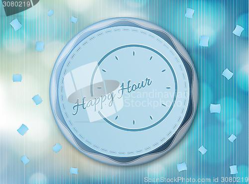 Image of happy hour background with clock