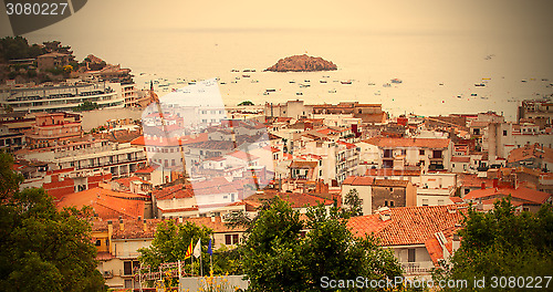 Image of panorama of the town Tossa de Mar, Spain