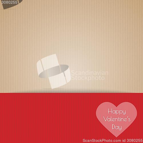 Image of brown cardboard with happy valentine's day