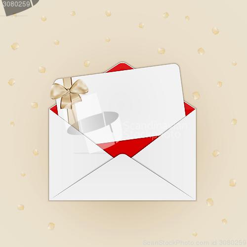 Image of invitation card with envelope