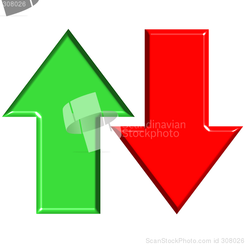 Image of 3D Up and Down Arrows