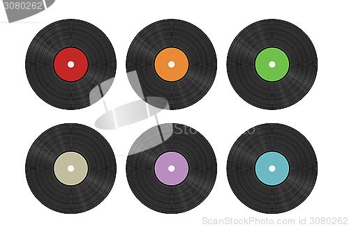 Image of six vinyl discs