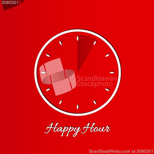 Image of happy hour background with clock