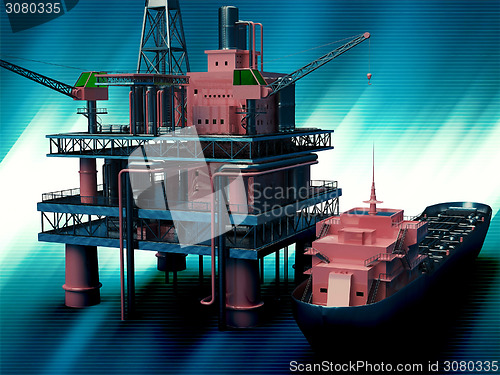 Image of Oil rig  platform