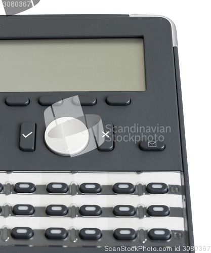 Image of close up shot of modern business phone