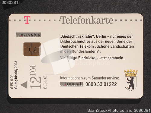 Image of German phone card