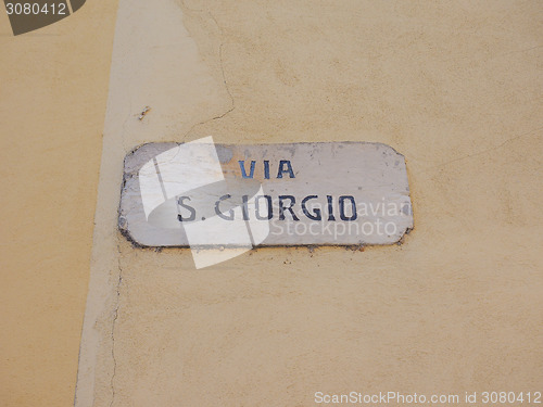 Image of Via San Giorgio street sign