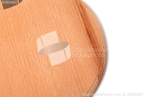 Image of Wooden kitchen board isolated on white background