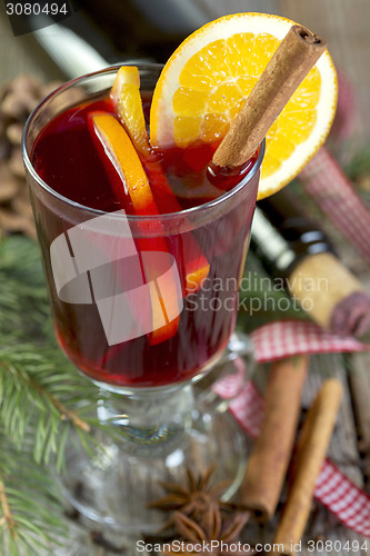 Image of Mulled wine close up.