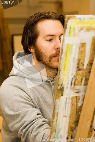 Image of young artist drawing